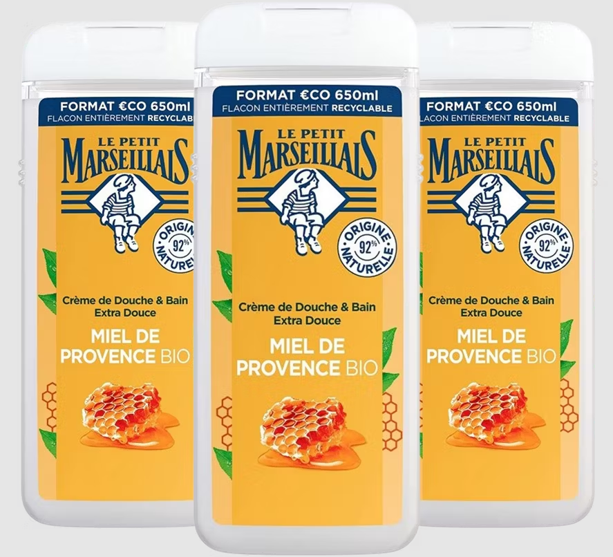 Le Petit Marseillas Douche en bad 650 ML honing transparant