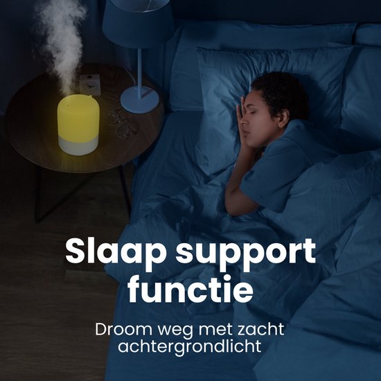 Auronic Luchtbevochtiger - 1,9L - Geschikt voor Slaapkamer, Babykamer, Kantoor, Woonkamer en Meer - Humidifier - BPA-Vrij - Wit