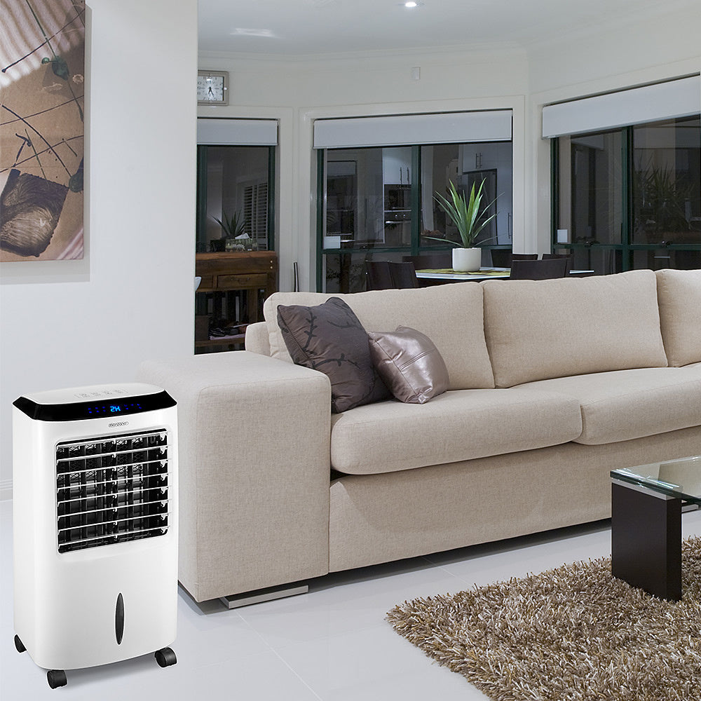 Monzana 4 in 1 Mobiele Aircooler - Wit - ionisator - luchtbevochtiger - afstandsbediening