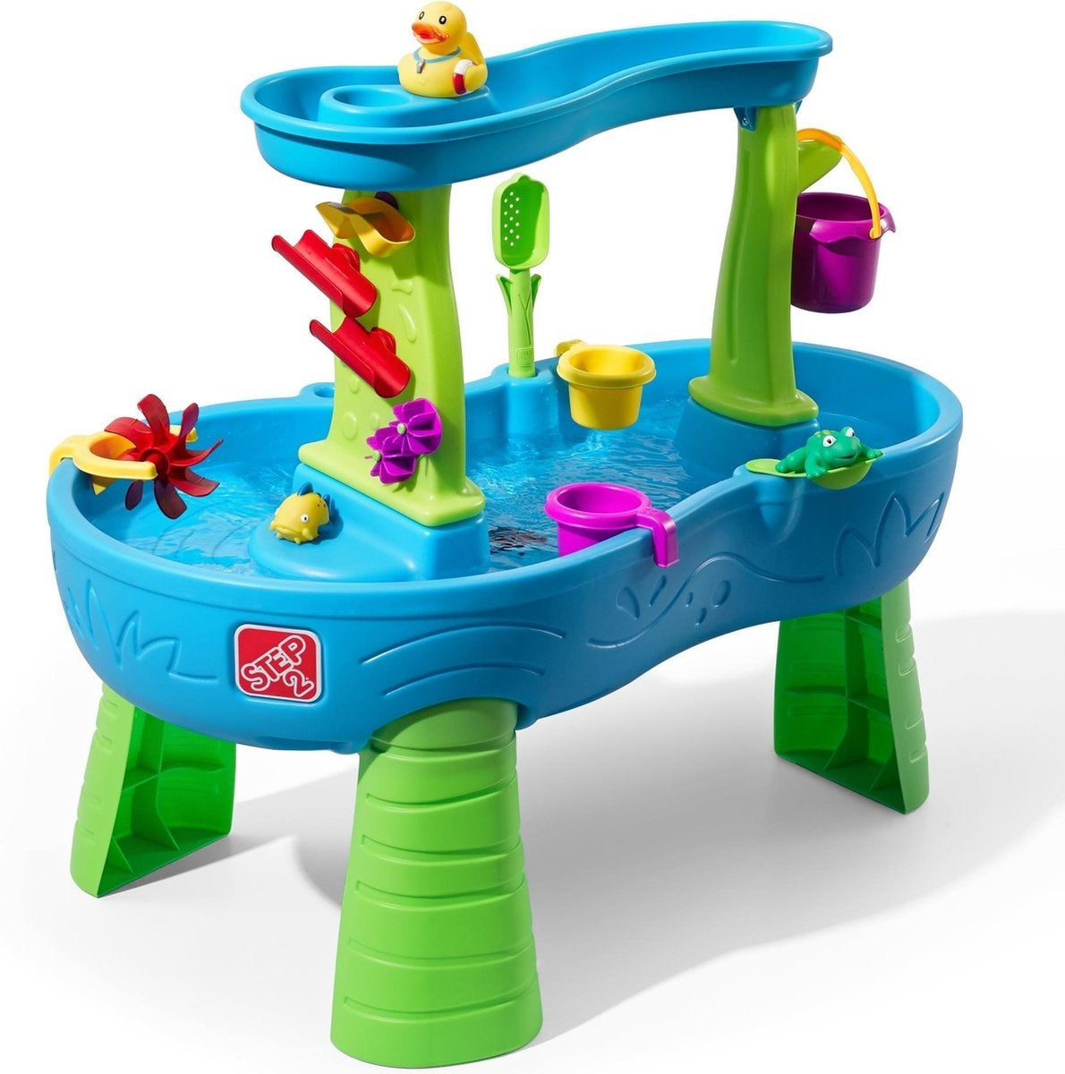 Step2 Rain Showers Splash Pond Watertafel - Met 13-delig accessoireset - Waterspeelgoed voor kind - Activiteitentafel met water voor de tuin / buiten