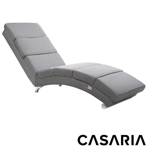 Casaria Loungestoel London | Grijs verweven stof | 180kg