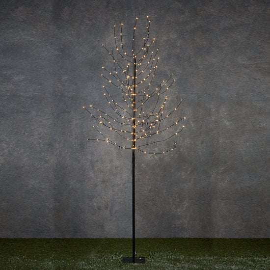 Luca Lighting - Boom met LED Verlichting - 230V - 248 lichtpunten - Zwart - 200x18 cm