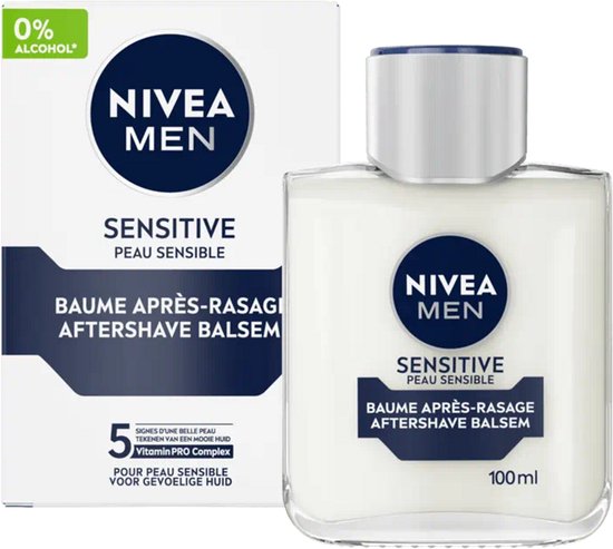NIVEA MEN Sensitive Aftershave Balsem - voor de Gevoelige Huid - Trekt Snel In - Alcoholvrij - 100ml