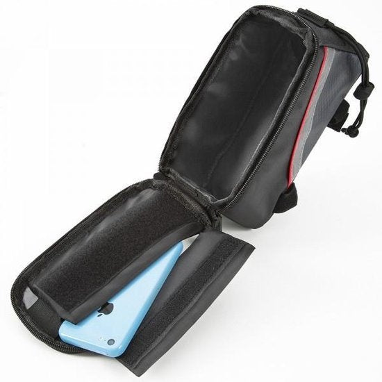 TecTake - Frametas fietstas voor o.a. smartphone e.d. zwart rood L 401611