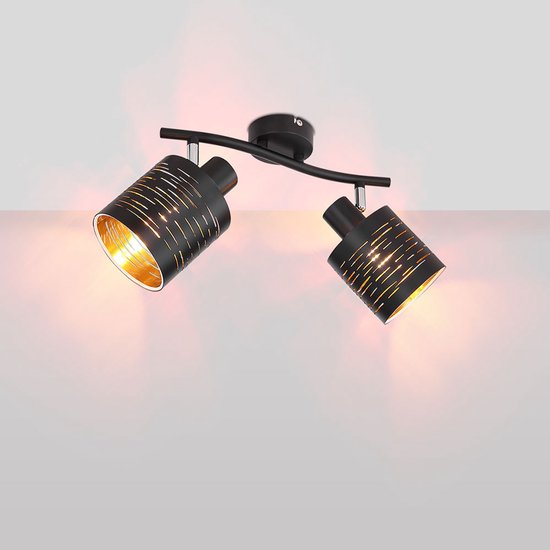 Globo - spot - TUNNO - zwart - metaal - opbouwspot - E14 - 15342-2