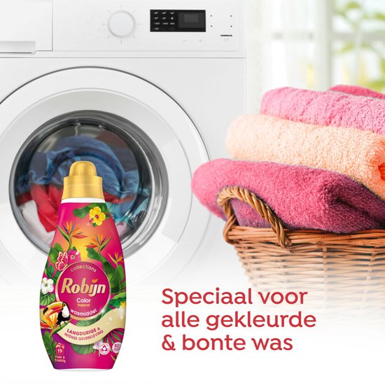 Robijn Klein & Krachtig Wasmiddel Color Tropical 19 Wasbeurten - 665 ml