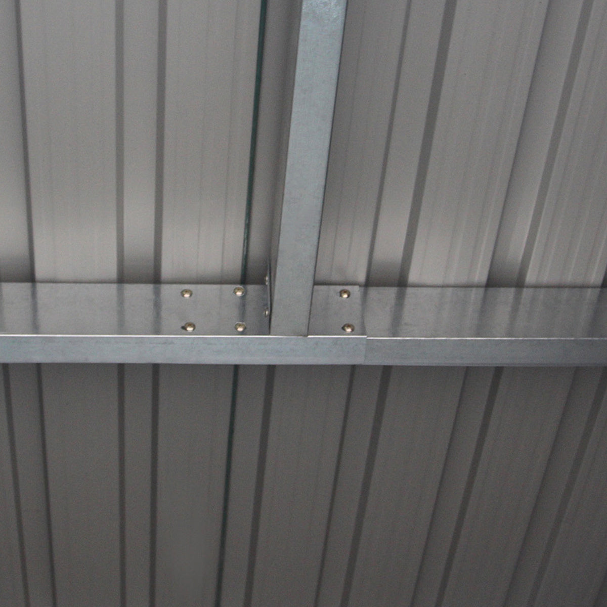 Coast Metalen Tuinhuis - Gereedschapsschuur - Inclusief Fundering Puntdak - 213 x 130 x 173cm - Donkergrijs