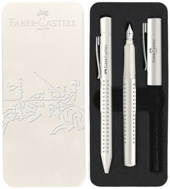 Faber-Castell schrijfset - Grip 2010 - balpen en vulpen - in giftbox - Harmony rose shadows - FC-201528