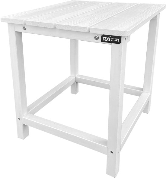 AXI Tess Bijzettafel Wit – Houten tuintafeltje – Vierkant – 40,5 x 40,5 x 46 cm – FSC 100% Hemlock hout – Voor tuin, terras en balkon
