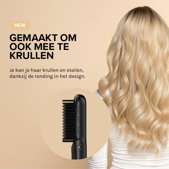MAE® Touch Up - Draadloze Stijlborstel - Warmteborstel - Draadloze stijltang