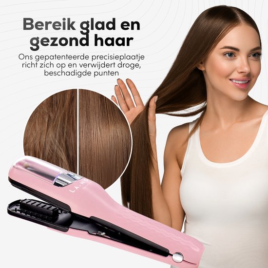La Nou® Split Remover 4 - Gespleten Haarpunten Verwijderaar - Incl. accessoires - Voor Gespleten Haarpunten - Gespleten Haarpunt Trimmer - Gespleten punten verwijderaar - Roze