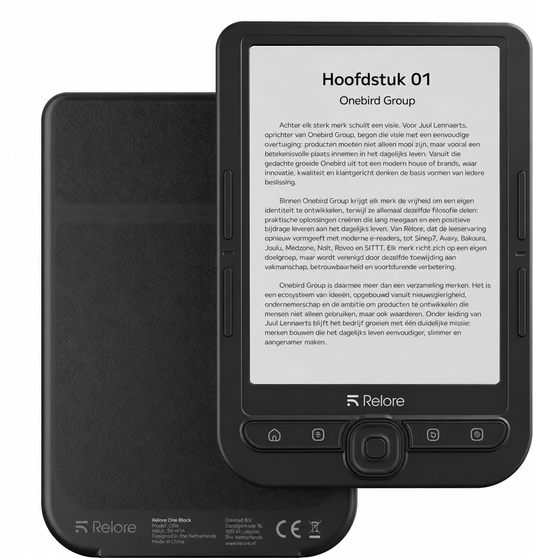Relore E-reader 6 Inch Touchscreen - Ereader opslag 1000+ Ebooks - Ebook Vervanger Kobo Clara, Kindle, Pocketbook