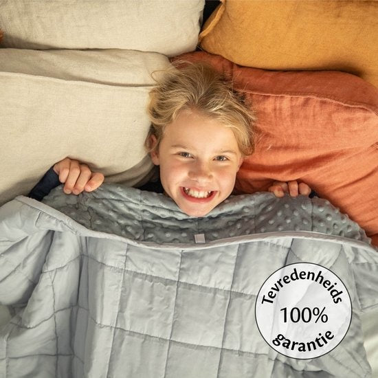 EL-Life Verzwaringsdeken Kind 2,4kg - 90 x 120cm - Zwaartedeken - Weighted Blanket - Verzwaarde Deken - OEKO-TEX Katoen & Minky Fleece