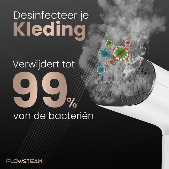 FLOWSTEAM® Luxe Kledingstomer - Handstomer - Stoomapparaat Kleding - Snow White Edition