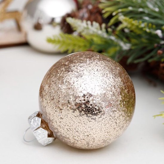 Luxe Kerstballen Set 30 Stuks – Goud & Zilver Ø6cm – Kerstboom Decoratie Se