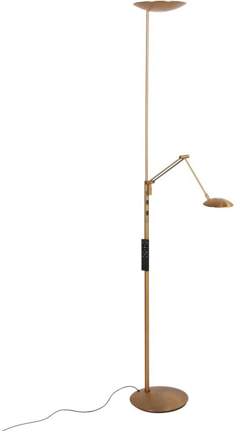 Vloerlamp Daphne 2 4602BR - bronzen metaal, draaibaar en kantelbaar, met instelbare LED - Steinhauer