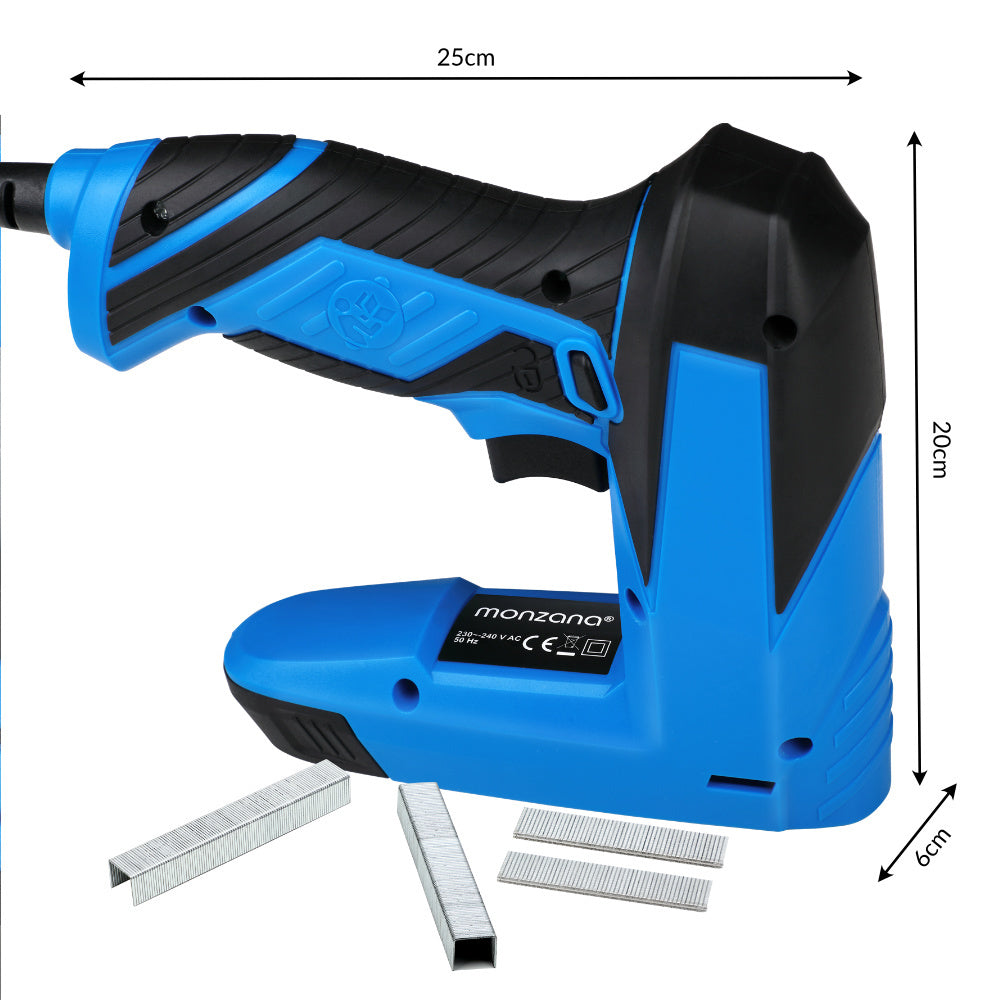 Monzana Elektrische tacker - incl. 400 nietjes + 100 spijkers