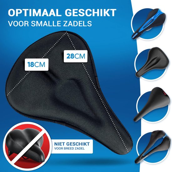 NEXTCOVER® NIEUW Universele gel zadelhoes fiets inclusief regenhoes [memory foam] - Zadelhoes waterdicht met meerlaagse vulling -Zadelhoes regen voor fietsstoeltje voor heren en dames - Slank