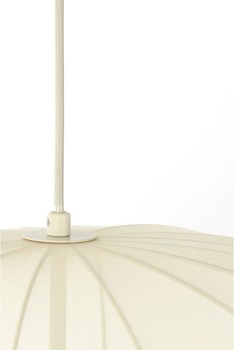 Light & Living - Hanglamp Plumeria - Ø60 cm - E27 Fitting - Modern Design - Zand Textiel & Metaal