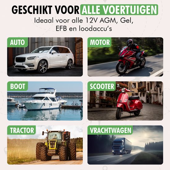 Travelhawk Acculader - Druppellader - Acculader Auto - Geschikt voor Motor Auto Scooter - 12V 6A