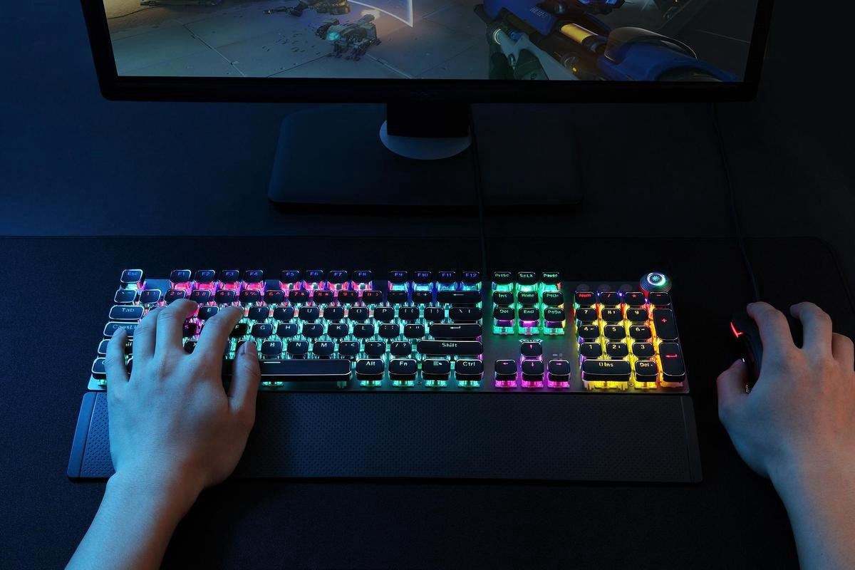 AULA F2058 RGB punk gaming mechanisch toetsenbord - QWERTY - blue switch