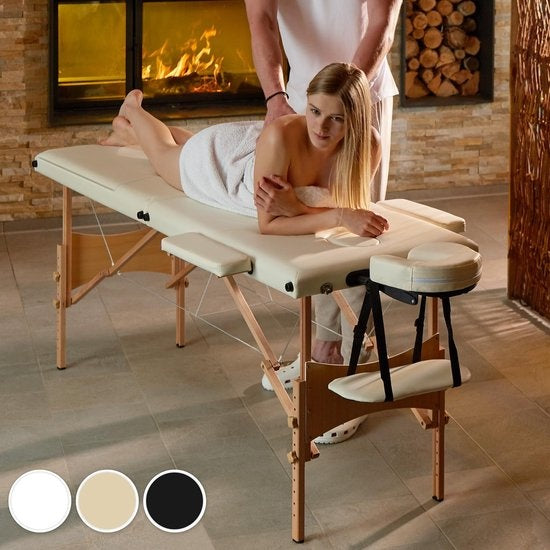3 zones mobiele massagetafel- Bekleding 3 cm + draagtas zwart