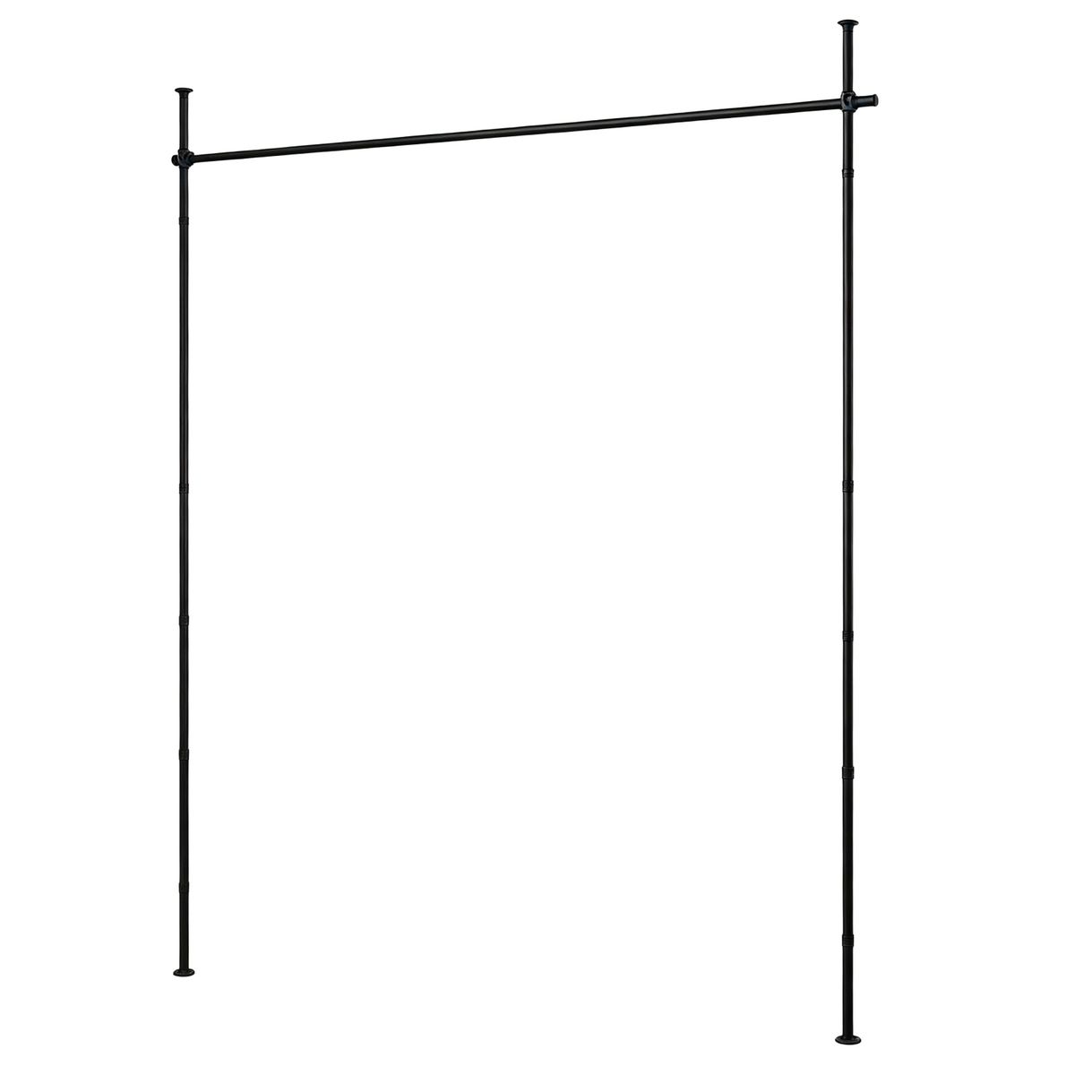 Coast Vrijstaande ruimteverdeler - verstelbaar frame - zonder boren - zwart