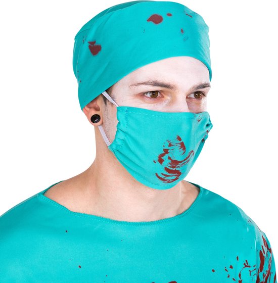 Dressforfun Herenkostuum zombiedokter M - verkleedkleding kostuum halloween verkleden feestkleding carnavalskleding carnaval feestkledij partykleding - 300183