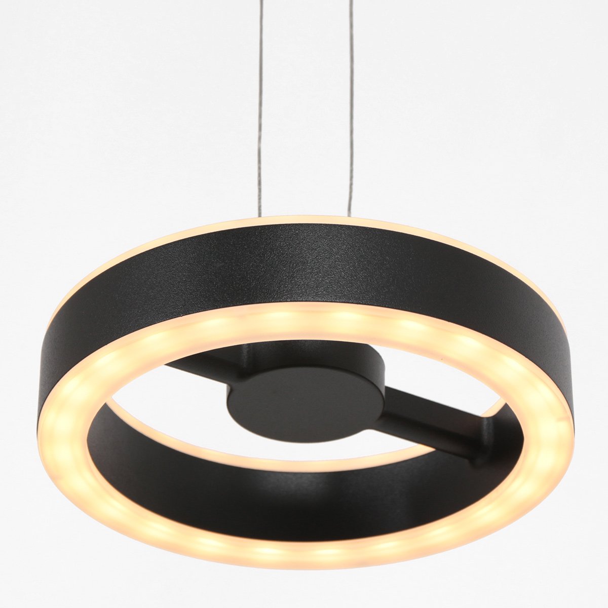 Steinhauer - hanglamp - Piola - zwart - acryl metaal - design lamp - LED - 3501ZW