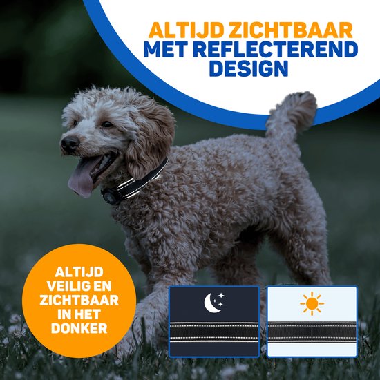 Vulpes Goods® Pets - Hondenhalsband geschikt voor Apple AirTag - Apple Airtag Halsband voor Honden Pro - Veilig, lichtgewicht, reflecterend & comfortabel - Anti-kras en Waterbestendig - Incl. 2 accessoires - 43-51 CM - L