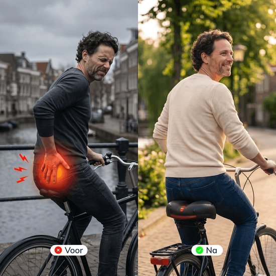 Fietszadel Unisex - Ergonomisch - Met vering - Zadel fiets - Mountainbike - Dames en heren - Zadel - Accessoires - Zwart - Proskill