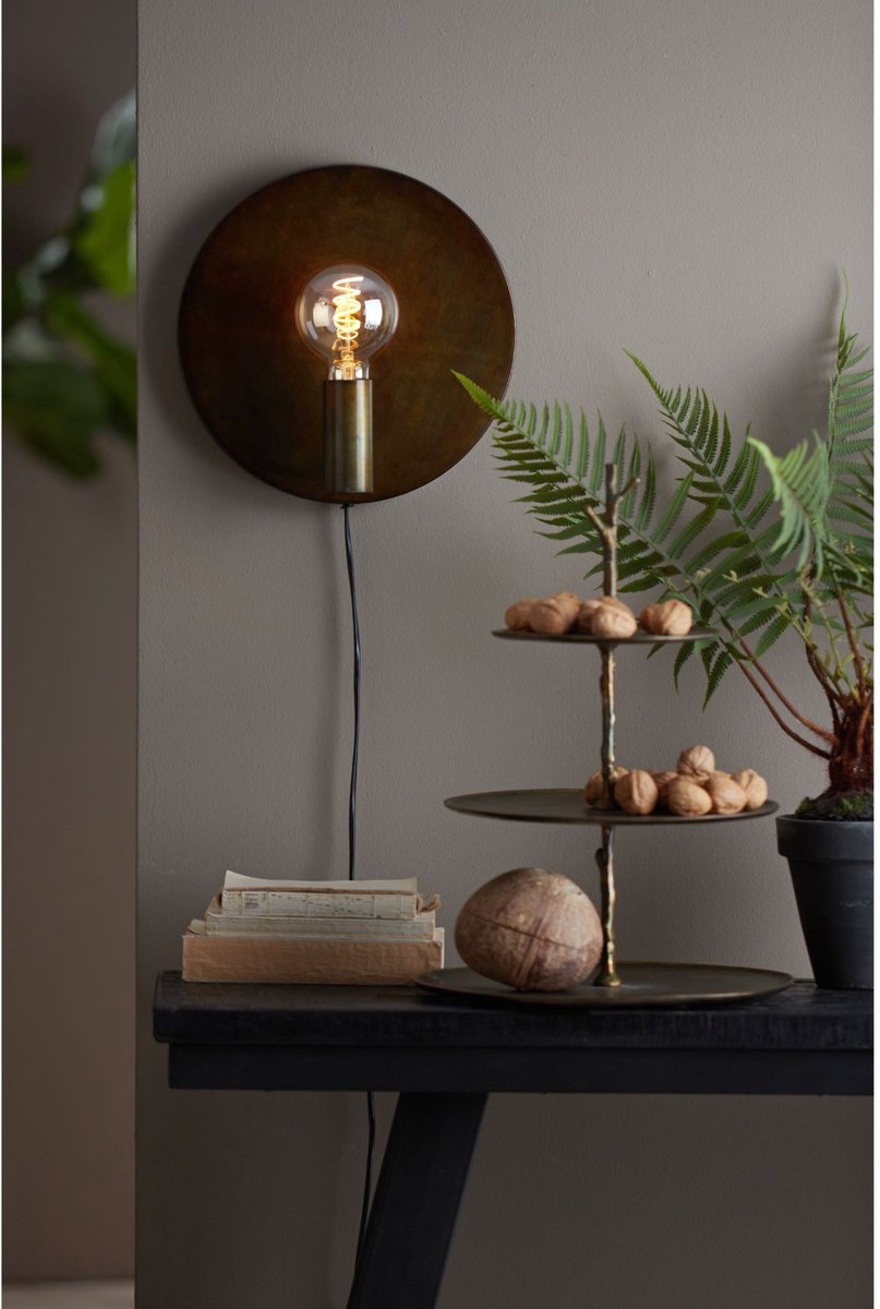 Light & Living Wandlamp Disc Goud Ø30cm x 11cm – Luxe Wandverlichting voor Binnen