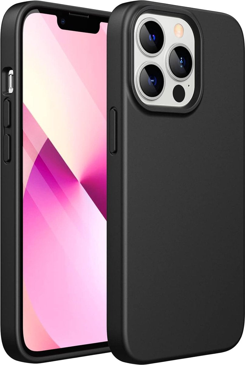 Podec iPhone 13 Pro Hoesje & Screenprotector - Zwart - 14,7 x 7,1 x 1 cm