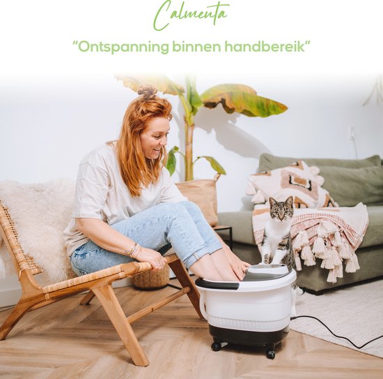 CALMENTA® XXL Voetenbad - 12L - Automatisch wielmassage - Infrarood - Tot 48°C - Voetbad Massage - Voetmassage - Shiatsu