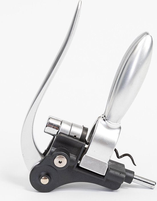 Kurkentrekker Deluxe - Hefboomopener - zwart - 19x4x14 cm