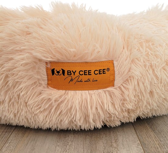 By Cee Cee Hondenmand - Donut Hondenmand - Kattenmand - Premium Hondenkussen - Volledig Afritsbaar - Beige 40cm - S