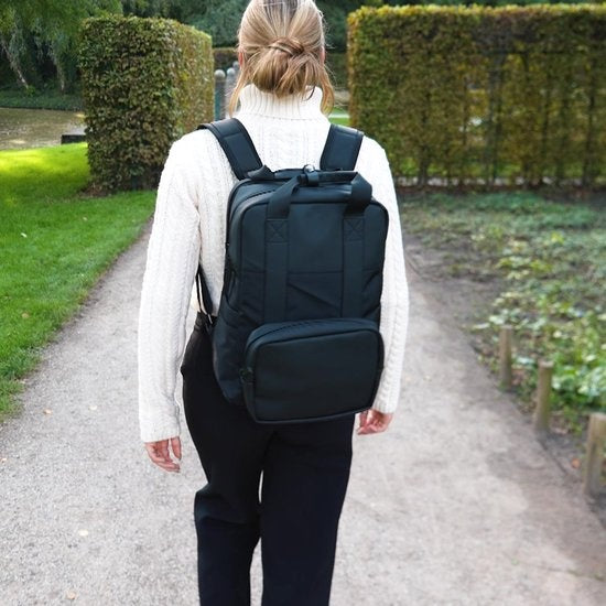 ONYX Rugzak 20L met Laptopvak - Afneembare Organizer etui - Dames en Heren - Laptoptas - Schooltas - Rugtas - Zwart