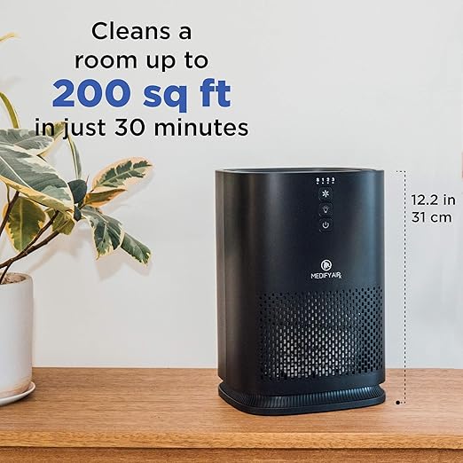 Medify MA-14 Luchtreiniger (Zwart) - Met HEPA-filter voor 18m²
