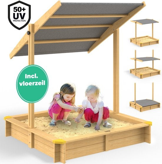Spielwerk Zandbak - Hout Zonnedak UV 50+ Samu - 120x120x120cm