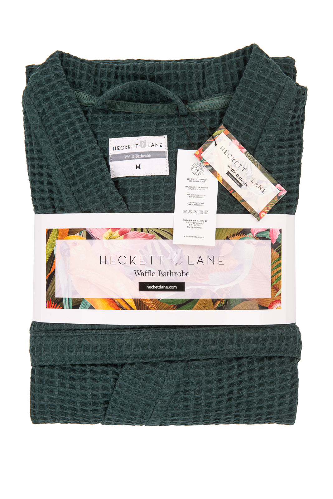 Badjas Wafel Army Green - 65% Gerecycled Katoen - 450 g/m² - Unisex