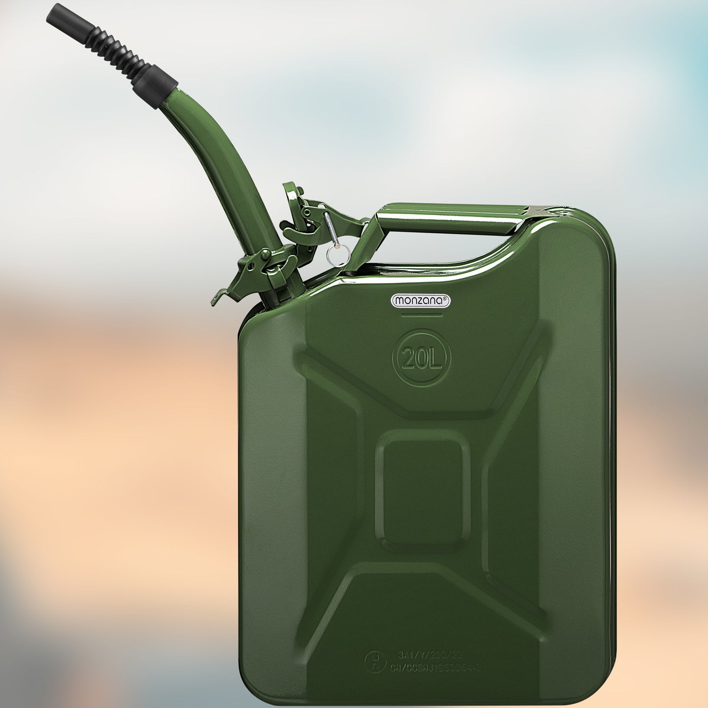 Monzana Jerrycan Benzine – 3 Stuks a 20 Liter – Olijfgroen