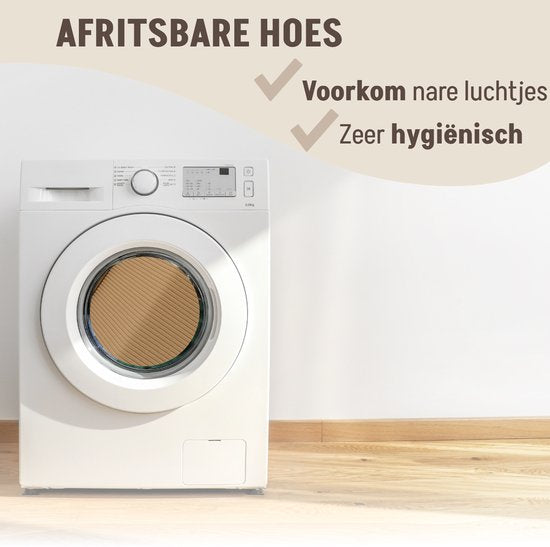 By Cee Cee Origineel Hondendeken Bank – Hondenkleed Bank - Hondenmand - Premium - Volledig Afritsbaar - Ribstof - Bruin - 120x90 - Maat L