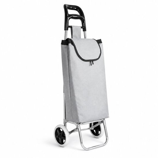 BE strong Boodschappentrolley 25 L - 2 wielen - Grijs