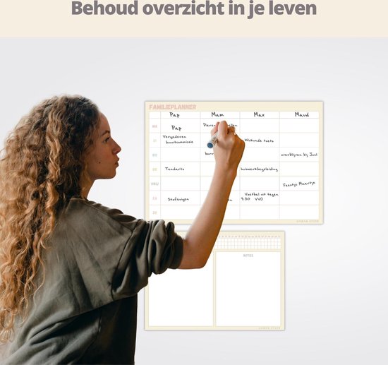 Magnetische familieplanner - weekplanner whiteboard - planner magnetisch - planbord - maandplanner magnetisch