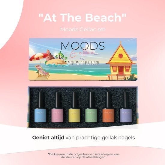 Moods Gellac 6-delige Set - Gel Nagellak - 8ML - Meet me at the Beach Edition - Gellac - Nagels - Gellak Starterspakket - Zomerse Kleuren
