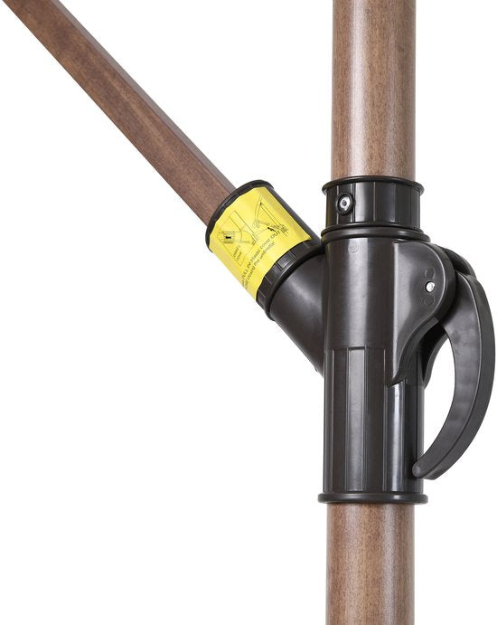 AXI Dion Zweefparasol Ø 300cm Eikenlook/groen – Gepoedercoat frame met kruisvoet