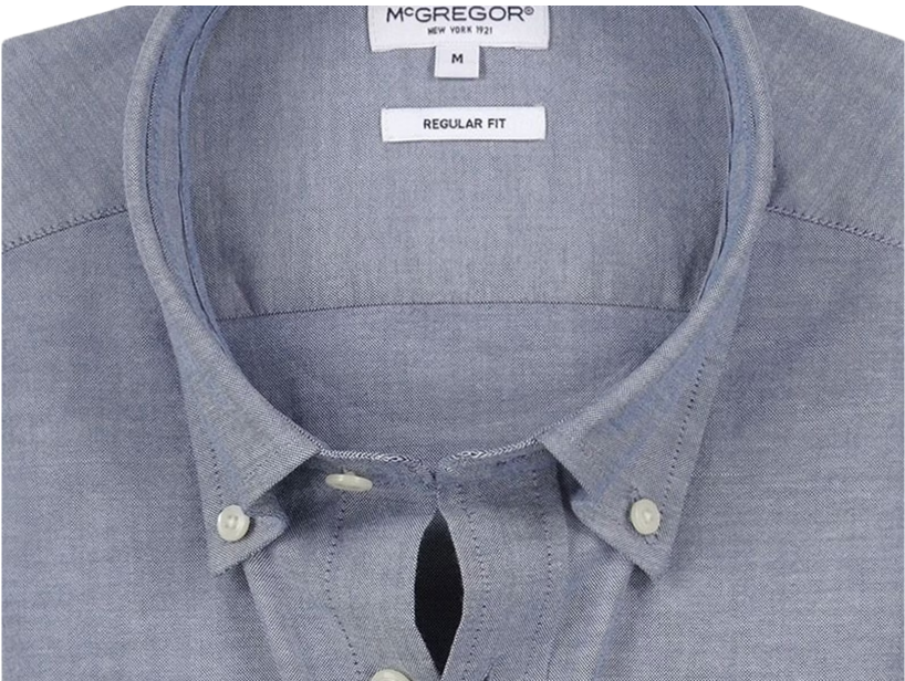 McGregor Stretch Oxford Overhemd Heren – Navy – Maat S – 2100 MM241.6001.01