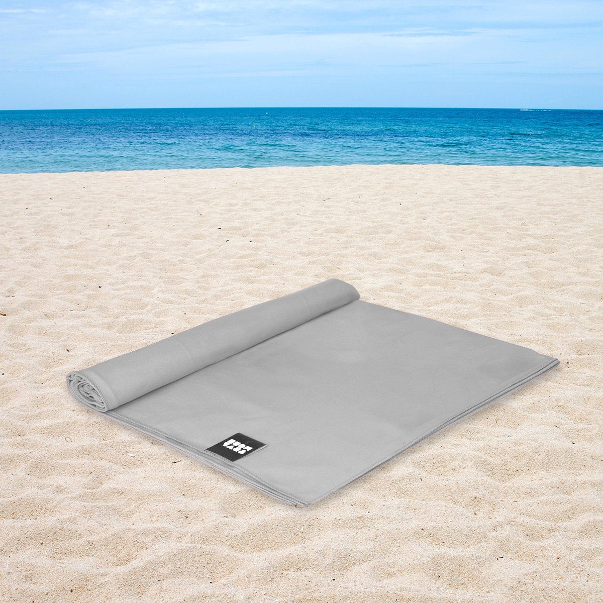 TRVLMORE Microvezel Reishanddoek Set - 2 Stuks - Small (40 x 80 cm) & Large (76 x 150 cm) - Microvezel - Grijs