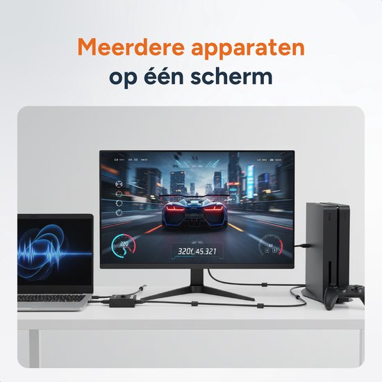 Skoov HDMI Switch 2 in 1 uit - Plug & Play - Dolby / 3D - Splitter - 4K - 60HZ - Premium - Universeel - Game - TV - Extender - Accessoires
