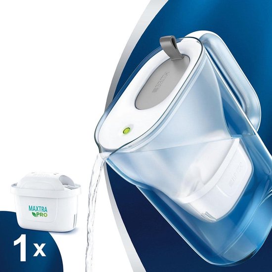 BRITA - Waterfilterkan - Style Cool - 2,4L - Grijs - incl. 1 MAXTRA Pro All-in-1 filterpatroon - met Cashback (enkel in België - tot €10 terugbetaald)